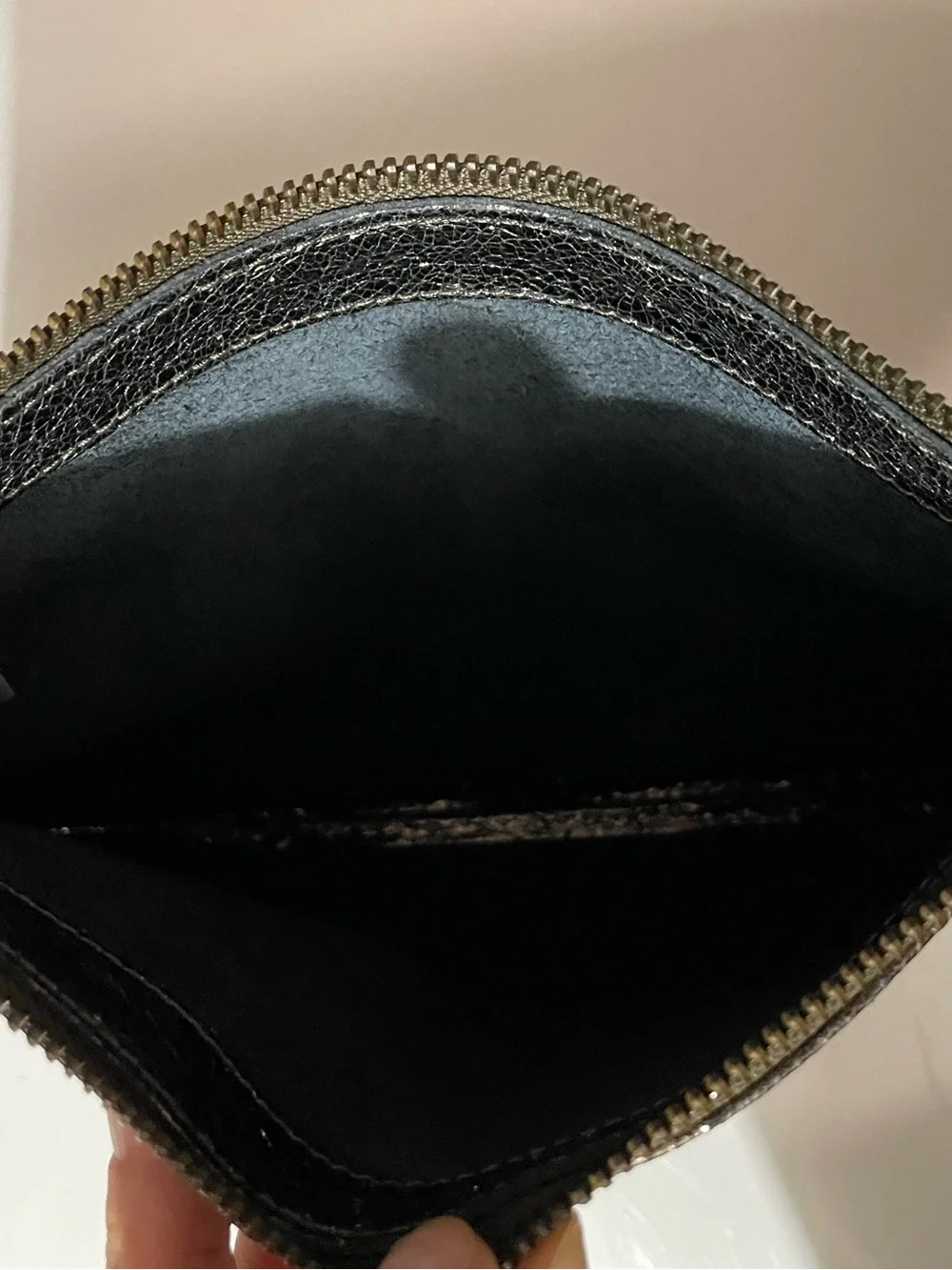 MARC JACOBS Metallic Silver Leather Pouch